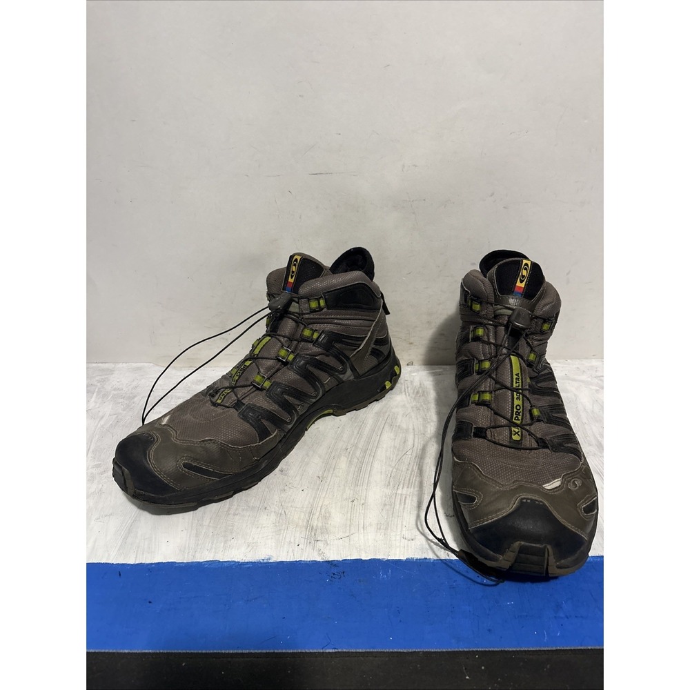 Salomon XA Pro 3D Ultra Goretex Trail Hiking Shoes Mens 11 Green 108756